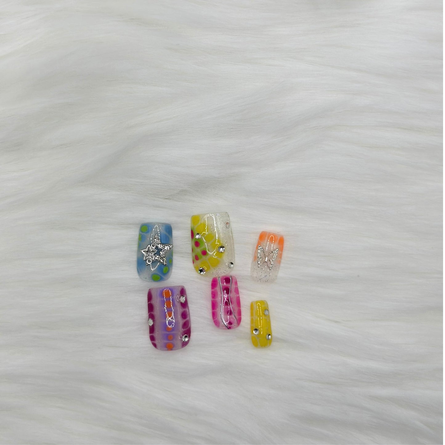 Croc Print w/ Glitter Base (Short Square)