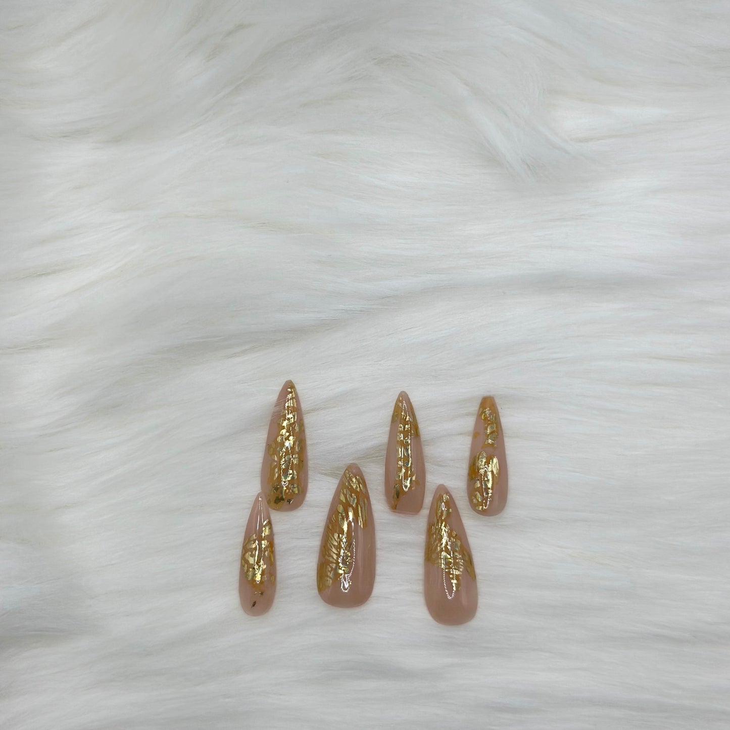 Gold Animal Print (Long Almond)