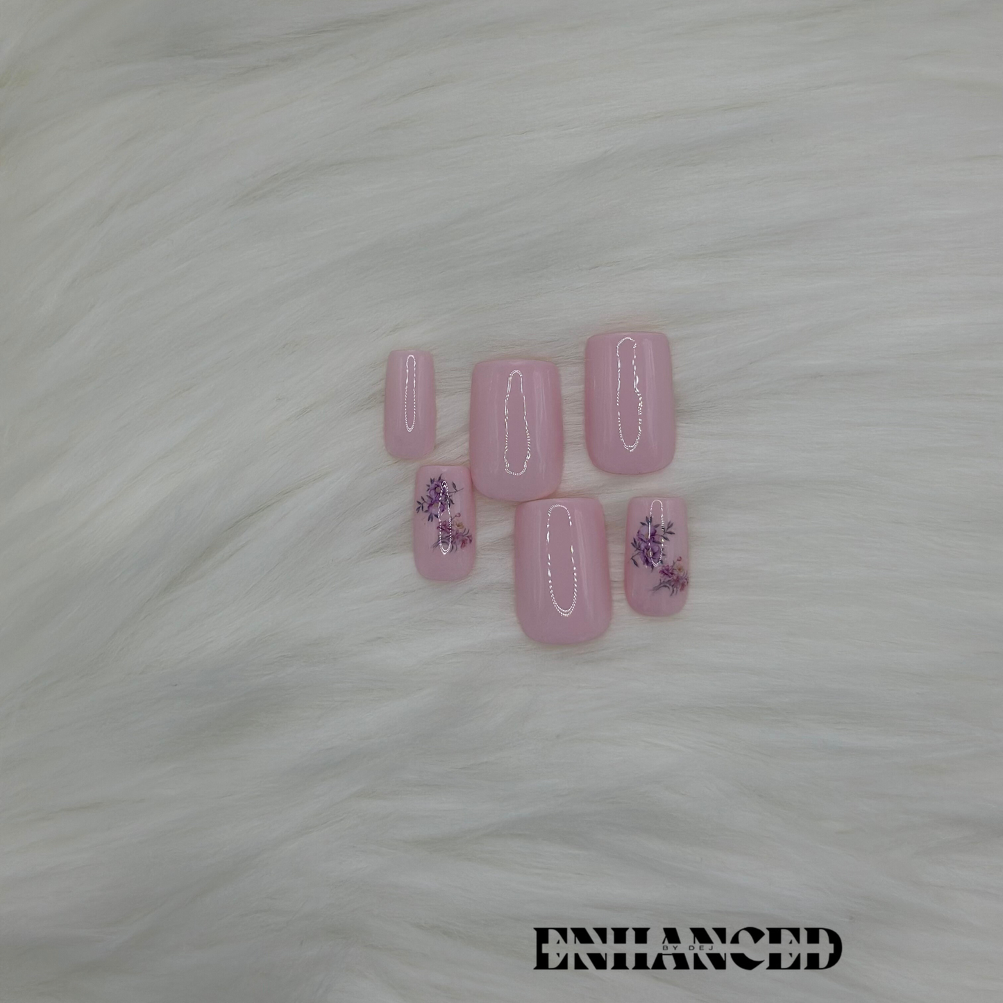 Pretty Floral Pink (Short Square)