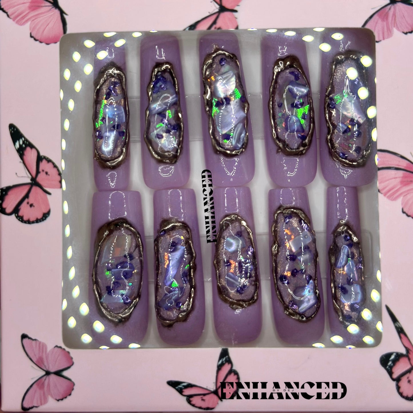 Encapsulated Lavender (Long Square)