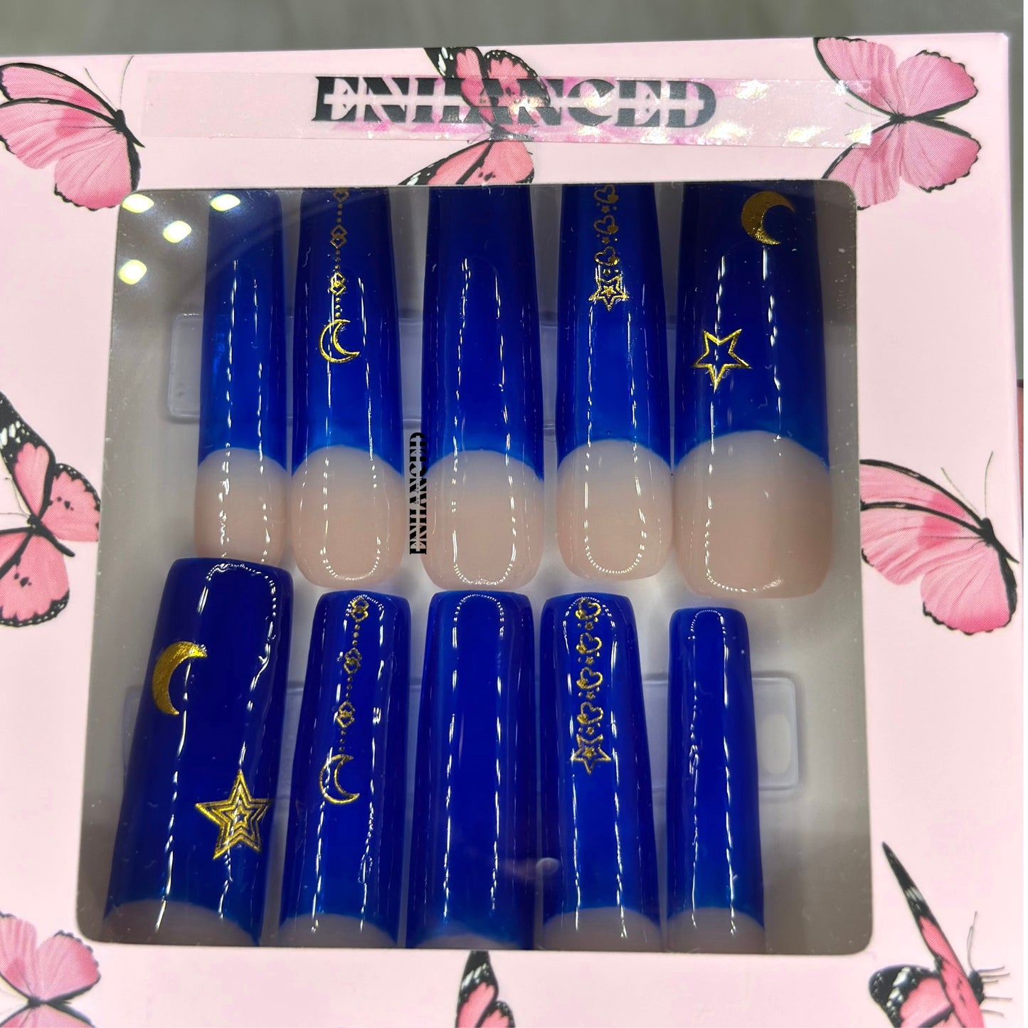 Dark Blue w/ Gold Stars