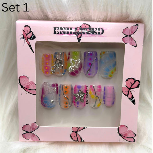 Croc Print w/ Glitter Base (Short Square)