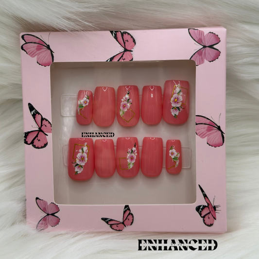 Rosy Floral (Short Square)