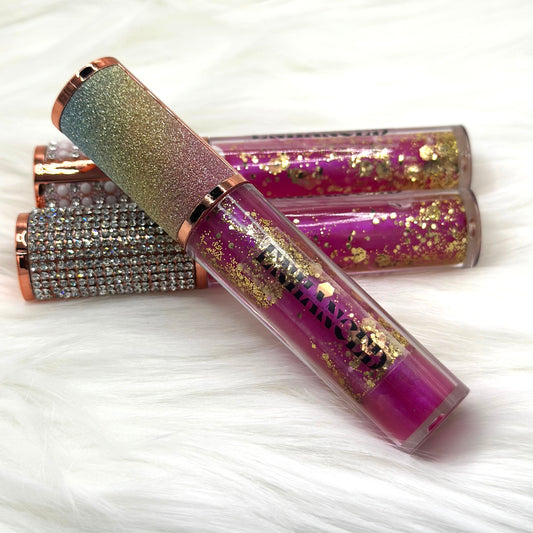 Pink w/ Gold Glitter